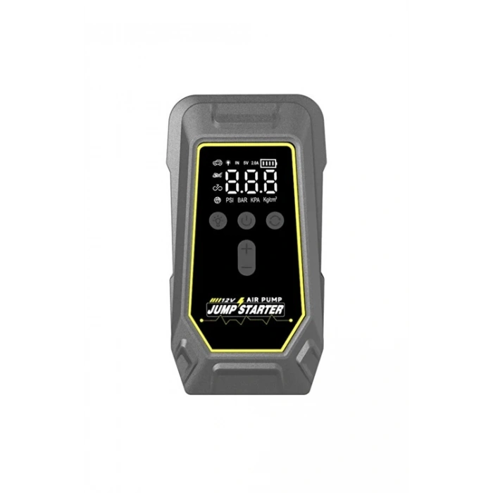 Tank Model Şarjlı 12.000 mAh Taşınabilir Çanta Araç Akü Takviye Cihazı Işıklı Hava Kompresörü