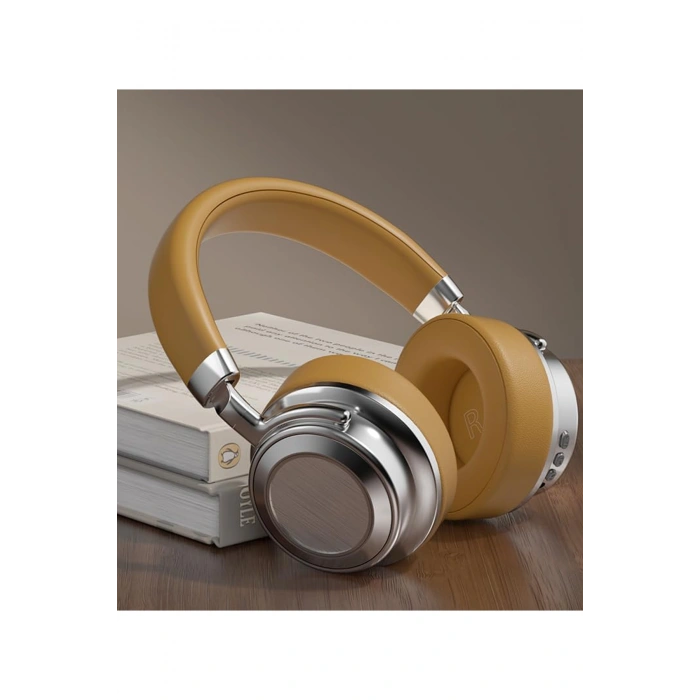 Metal Kulak Üstü Kablosuz Bluetooth Kulaklık Type-C Hızlı Şarj Bluetooth 6.0 Hybrid Anc Özellikli