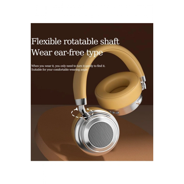 Metal Kulak Üstü Kablosuz Bluetooth Kulaklık Type-C Hızlı Şarj Bluetooth 6.0 Hybrid Anc Özellikli
