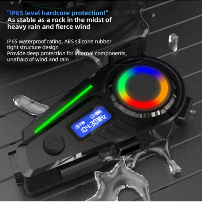 K19 Motosiklet Kask Bluetooth Kulaklık Kamera Su Geçirmez Intercom Radyolu hafıza kart