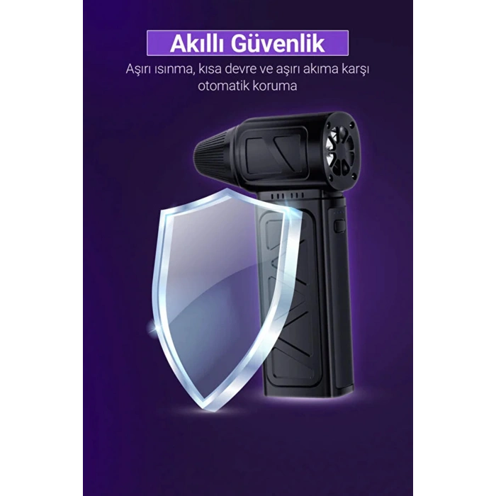 Mini Turbo Fan 130.000 RPM Şarjlı 8000 Mah Batarya Taşınabilir Elektrikli Hava Üfleyici Kompresörü