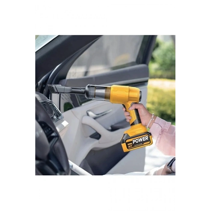 25.000mAh Çift Bataryalı Auhma 20.000PA Ultra Çekim Güçlü Çantalı Araç Temizleme Süpürgesi