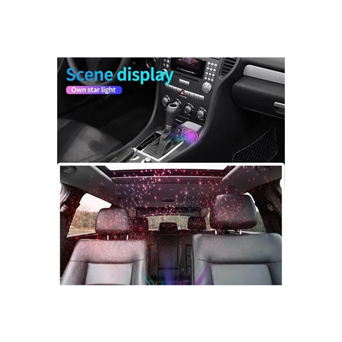 Led Işık Tavan Aydınlatmalı 66W 41 Çift Kablolu Hızlı Şarj 3.4A Araç İçi Çakmaklık Şarj Aleti