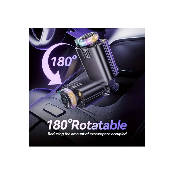 Led Işık Aydınlatmalı 45W Hava Nemlendirici 51 Arada Şarj Cihazı Araç İçi Çakmaklık Şarj Aleti