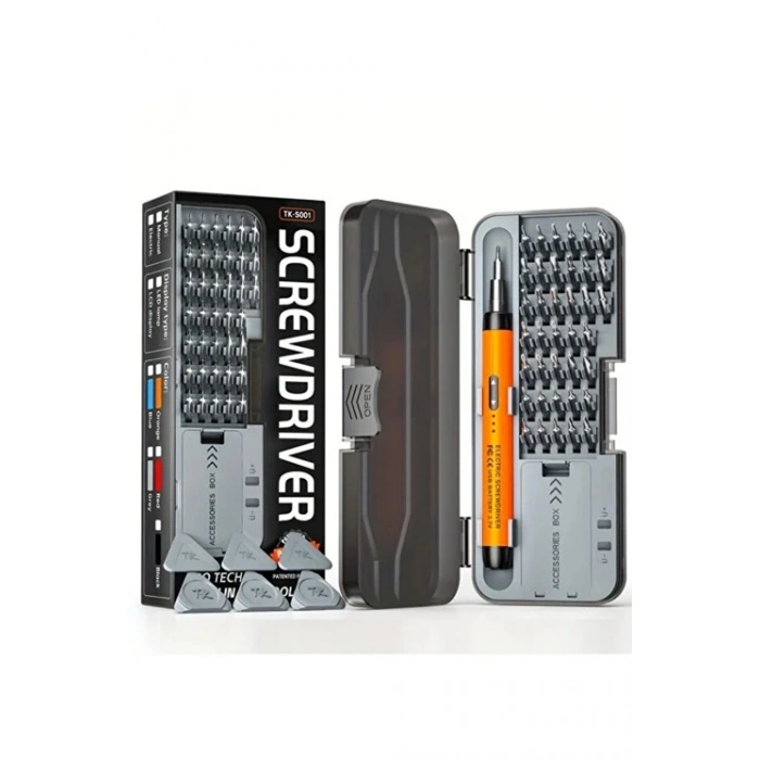 3.7V Şarjlı Mini Elektrikli Tornavida Seti 500mAh Type-C Manyetik Hassas Uçlu Vida Seti 38 Parça