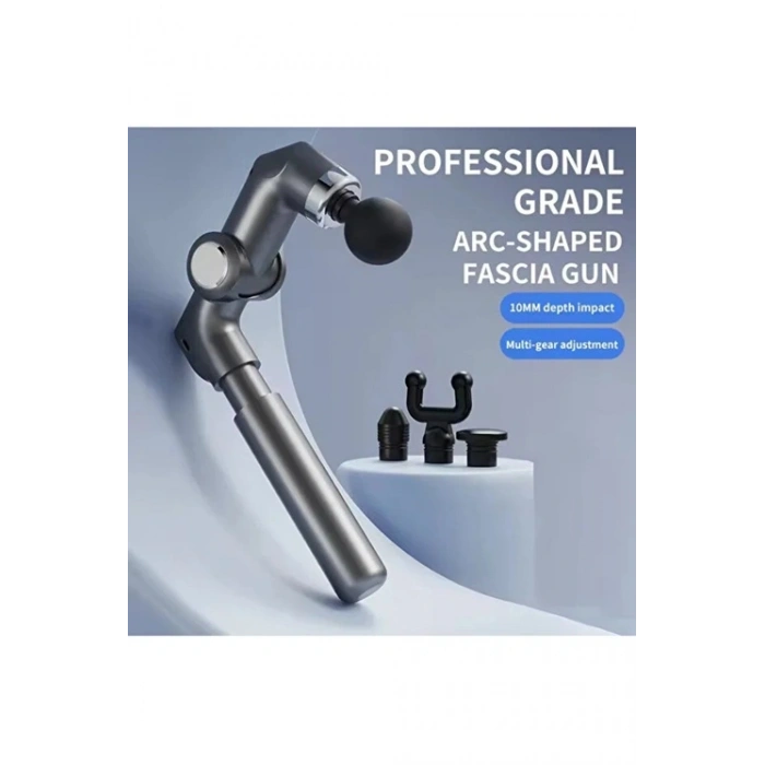 Uzun Saplı Masaj Tabancası Derin Doku Kas Masaj Aleti 6 Başlıklı Şarjlı Profesyonel 6 Kademe