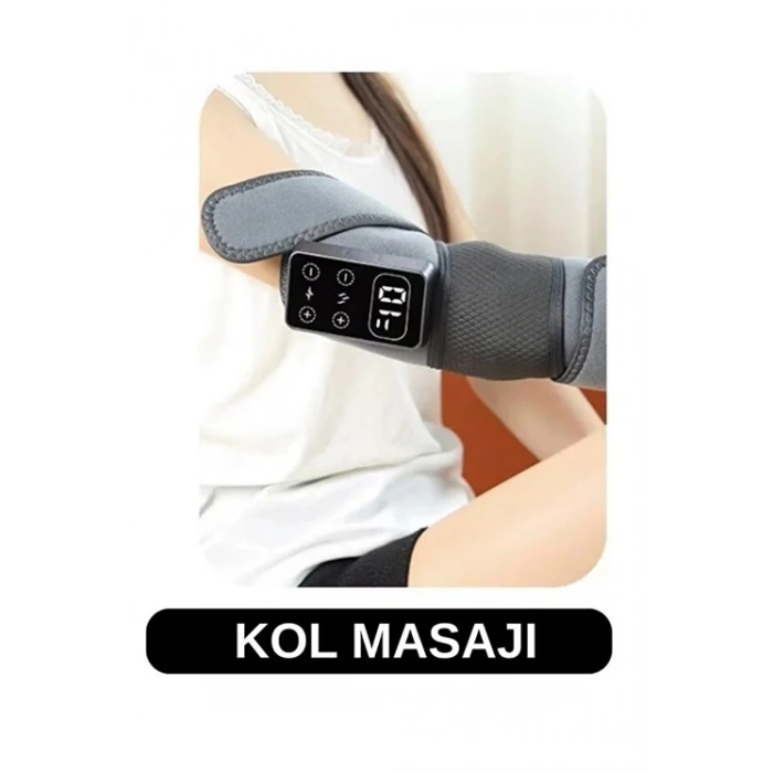 2 Adet Şarjlı Isıtmalı Diz Masaj Aleti – Titreşimli Fizyoterapi Dizlik | Diz Omuz Kol Bacak