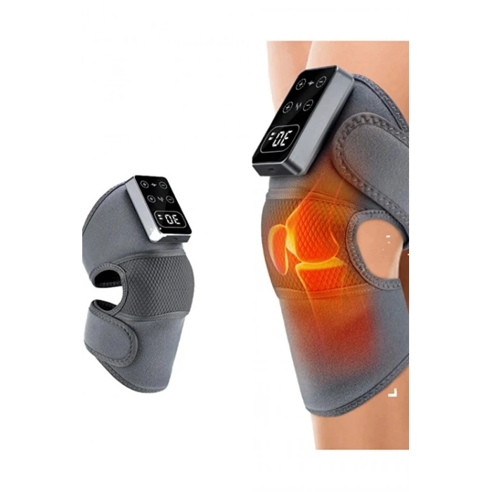 2 Adet Şarjlı Isıtmalı Diz Masaj Aleti – Titreşimli Fizyoterapi Dizlik | Diz Omuz Kol Bacak