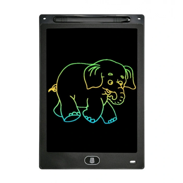 20 Inc Renkli Lcd Grafik Dijital Kalemli Çizim Tableti Yazı Tahta Not Yazma Eğitim Tableti Siyah