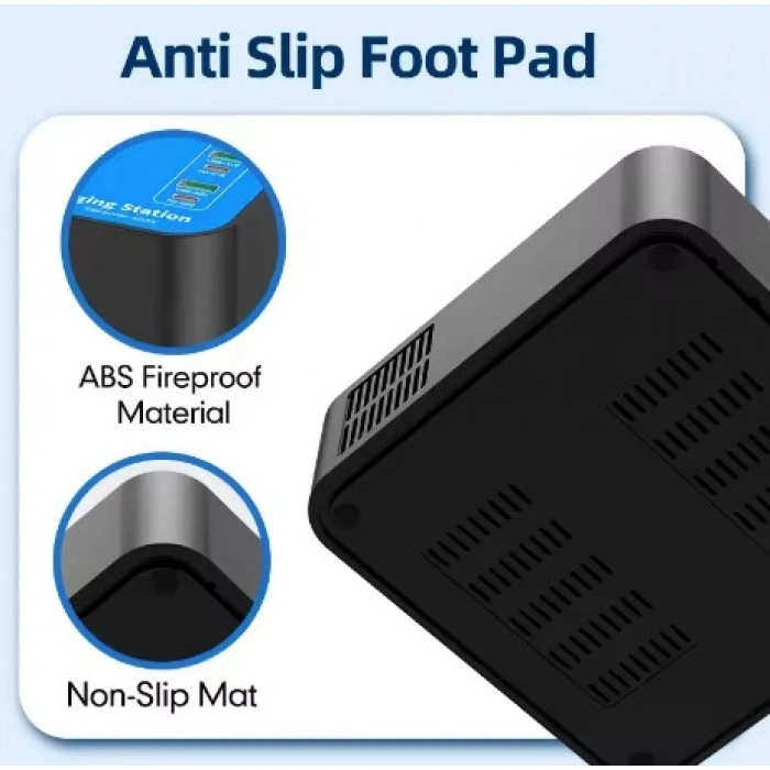 40 Portlu 400W Hızlı Şarj İstasyonu 20x USB + 20x Type-C PD Çıkışlı Şarj Cihazı