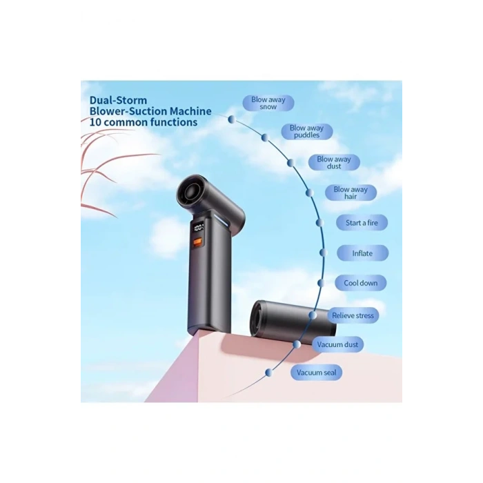 Violent Turbo Jet Fan Süpürge Özellikli 130000RPM Ultra Güçlü Motor Güçlü Vakum 4000MAH Bataryalı F1