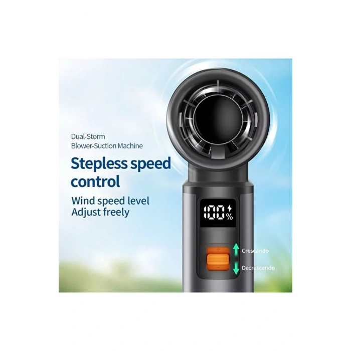 Violent Turbo Jet Fan Süpürge Özellikli 130000RPM Ultra Güçlü Motor Güçlü Vakum 4000MAH Bataryalı F1