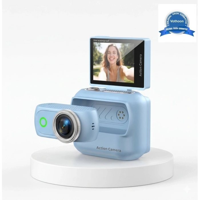 1080P Dijital Video Kamera (32GB) Kart Dijital Vlog Fotoğraf Makinesi Türkçe Yeni Ürün