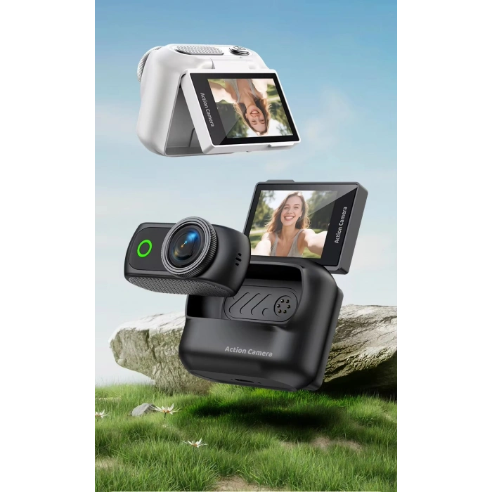 1080P Dijital Video Kamera (32GB) Kart Dijital Vlog Fotoğraf Makinesi Türkçe Yeni Ürün