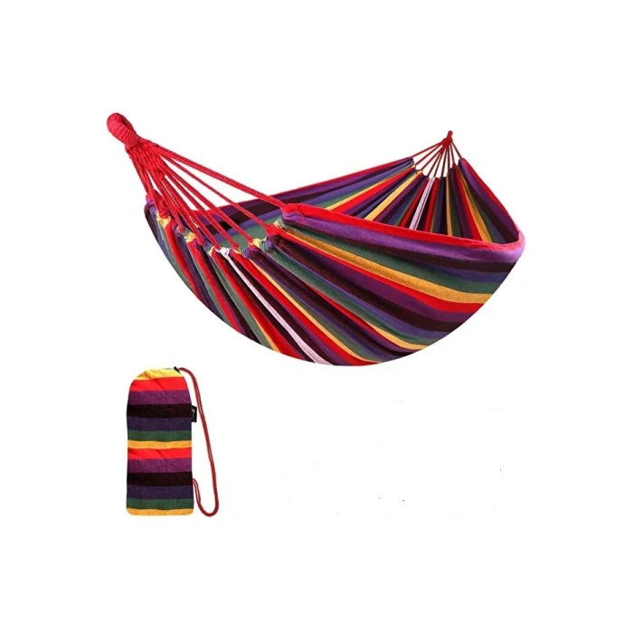 Çift Kişilik XL 260x150cm Kolay Kurulabilir Kanvas Hamak Çantalı