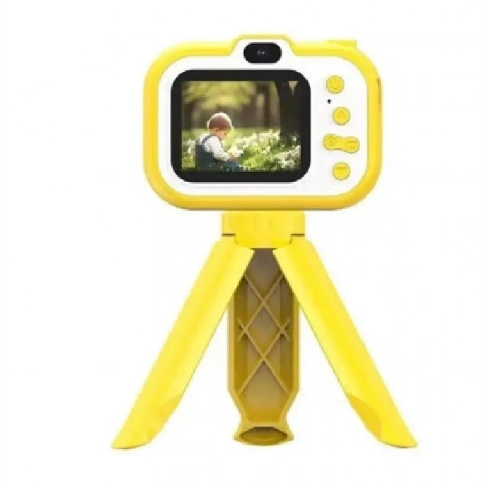 Dijital Fotoğraf Makinesi Çocuk Mini 1080p Hd Kamera Selfie Tripodlu Ön Arka Kamera Fotoğraf Makinesi