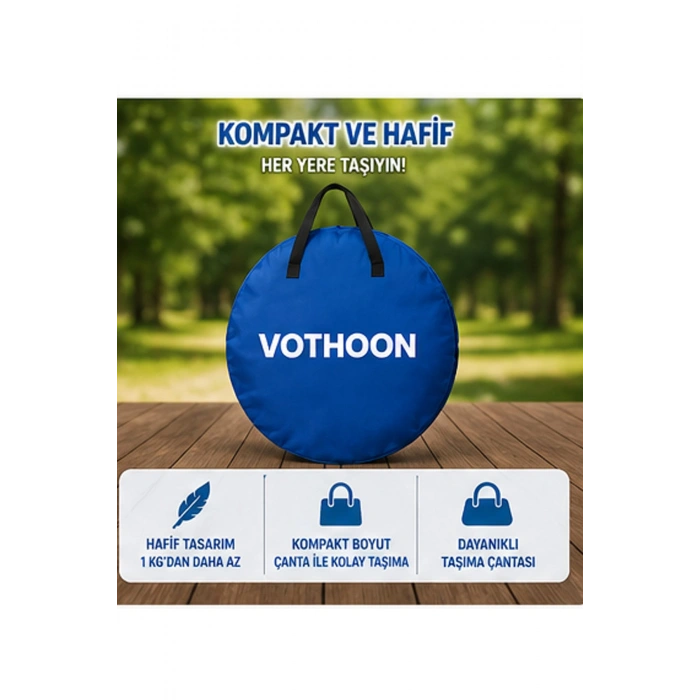 Otomatik Kabin Giyinme Çadırı 120x120x190 cm Üst Havalandırma Yan Pencereli Duş & WC Çadırı