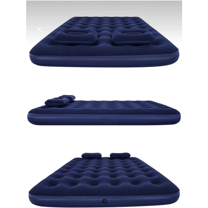 Vothoon Çift Kişilik Şişme Yatak Dahili Pompalı 203x152x22 cm 2 Yastıklı