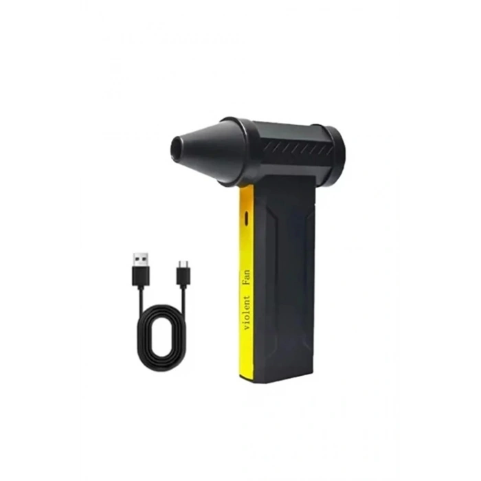 Turbo Jet 160000 RPM Taşınabilir Şarjlı Hava Üfleyici 2x5000 mAh Bataryalı Mini Fan