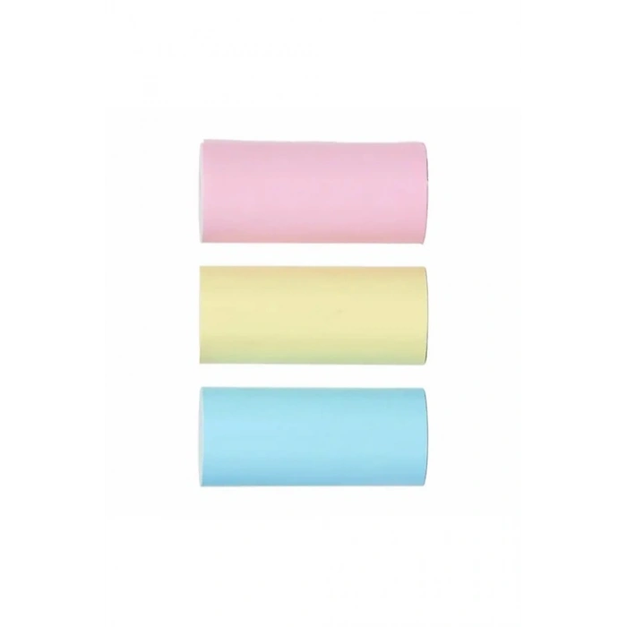 Çocuk Fotoğraf Makinesi Yedek Termal Baskı Kağıdı Renkli (3 Lü Rulo) – 57x25mm