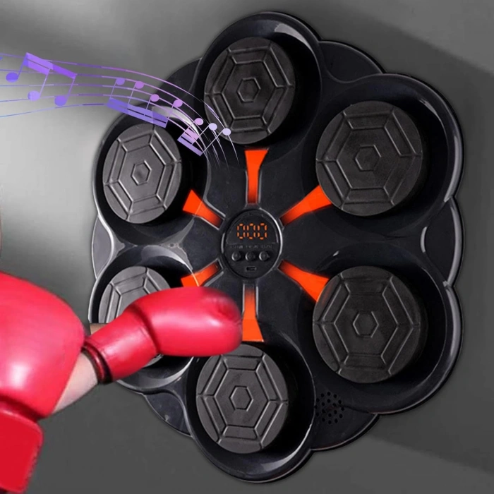 Duvar Boks Makinesi Müzikli Bluetooth Hoparlör Özellikli Led Işıklı Ritimli 9 Mod Seviye Ayarlı Box