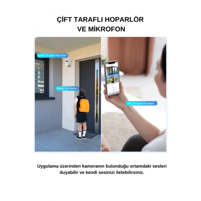 Ip Kamera 2+2 MP  4MP 1080P Ultra HD Hareketli Sensör Dış Ortam Ip Kamera Speed Dome Akıllı Ip Çift Kamera