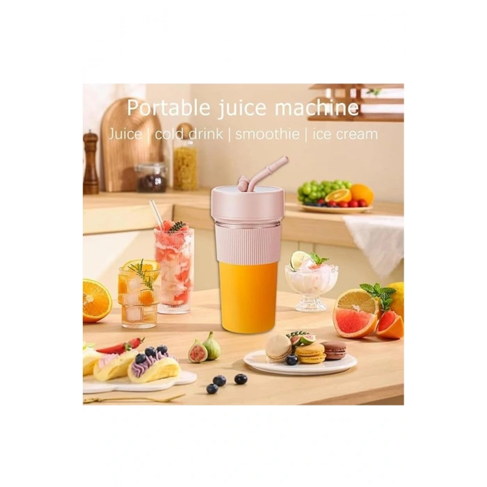  Mini Taşınabilir Mikser 350 ml – Şarj Edilebilir Smoothie & Meyve Sıkacağı Blender