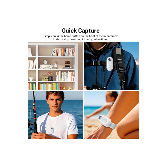 Mini WIFI Aksiyon Kamerası 1080P Taşınabilir Vücut Kamerası Giyilebilir Video Kaydedici IPX7 Su Geçirmez