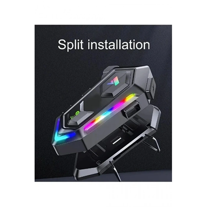 V20 Max Motor Kask Kulaklık RGB Bluetooth Motosiklet Kulaklık Intercom 2 Kişi 300 Metre Eşleşme