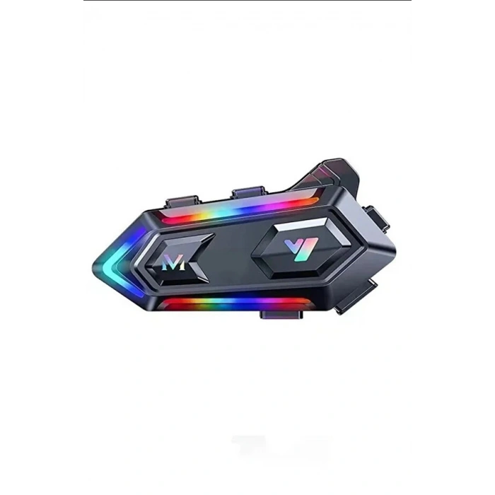 V20 Motor Kurye Kask Kulaklık RGB Modlu Bluetooth Motosiklet Kulaklık 5.3 Bluetooth Intercom