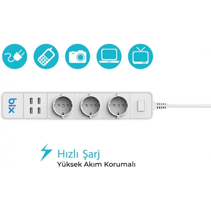 Vothoon Bix Bp-01 Wifi Yüksek Akım Korumalı Hızlı Şarj Özellikli Akıllı Priz