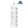 3500W Akım Korumalı 5’li Grup Priz: 5x USB + 5x Type-C Çıkışlı (2 Metre)