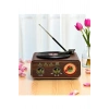 Nostaljik Tasarım Plak Çalar Görünümlü Radyolu Bluetooth Hoparlör Retro Müzik Plak