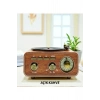 Nostaljik Tasarım Plak Çalar Görünümlü Radyolu Bluetooth Hoparlör Retro Müzik Plak