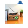 Nostaljik Tasarım Plak Çalar Görünümlü Radyolu Bluetooth Hoparlör Retro Müzik Plak