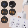 Termal Akım Korumalı 3lü Duvar Tipi Priz 1x USB 2x Type-C Çıkışlı Grup Priz Çoğaltıcı Beyaz (3500W)