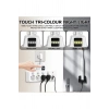 Termal Akım Korumalı 4lü Duvar Tipi Priz 2x USB 2x Type-C Çıkışlı Grup Priz Çoğaltıcı Beyaz (2500W)