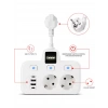 Termal Akım Korumalı 2li Duvar Tipi Priz 2x USB 2x Type-C Çıkışlı Priz Çoğaltıcı Beyaz Çocuk kilit (3250W)