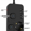 Akım Korumalı 4’lü Priz 2xUSB 2xType-C Çıkış Yüksek Gerilim Koruma Priz Çoğaltıcı