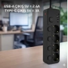 Akım Korumalı 4’lü Priz 2xUSB 2xType-C Çıkış Yüksek Gerilim Koruma Priz Çoğaltıcı