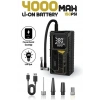 4000mAh Hava Kompresörü Powerbank Özellikli Kompresör Araba Bisiklet Top Lastik Şişirme Pompası
