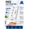 Akım Korumalı Priz ve Masaüstü Şarj İstasyonu Kablosuz 4 Priz ,4 USB, 2 Type-C Girişli 2 Metre