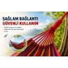 Çift Kişilik Hamak 260X150 Cm Kolay Kurulabilir Bahçe Balkon Kamp Salıncak Hamak Çantalı