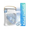 Taşınabilir Işıklı 5 Spreyli Vantilatör Buzlu Buharlı Vantilatör Mini Fan Nemlendirici Buharlı  600 ml