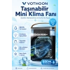 Taşınabilir Işıklı 5 Spreyli Vantilatör Buzlu Buharlı Vantilatör Mini Fan Nemlendirici Buharlı  600 ml