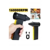 Turbo Jet 160000 RPM Taşınabilir Şarjlı Hava Üfleyici 2x5000 mAh Bataryalı Mini Fan