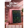 20 Inc Renkli Lcd Grafik Dijital Kalemli Çizim Tableti Yazı Tahta Not Yazma Eğitim Tableti