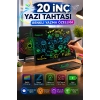 20 Inc Renkli Lcd Grafik Dijital Kalemli Çizim Tableti Yazı Tahta Not Yazma Eğitim Tableti