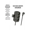 Akım Korumalı Priz 2 USB + 2 Type-C Girişli 2 Metre Kablosu Anahtarlı ve Duvara Monte Edilebilir