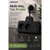 Bkl-502 Akım Korumalı 2Li Priz 2 USB ve 2 Type-C Çıkış 4000W Hızlı Şarj Duvar Tipi Dokunmatik Led Aydınlatmalı